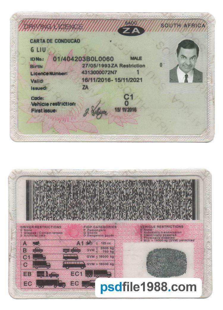 South Africa Driving License